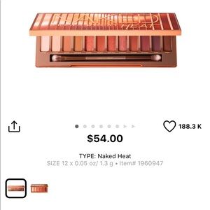 Naked heat eyeshadow palette
